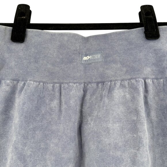 Bo + Tee Womens High Waisted Leggings Size L Blue Nylon Elastane - Picture 5 of 10